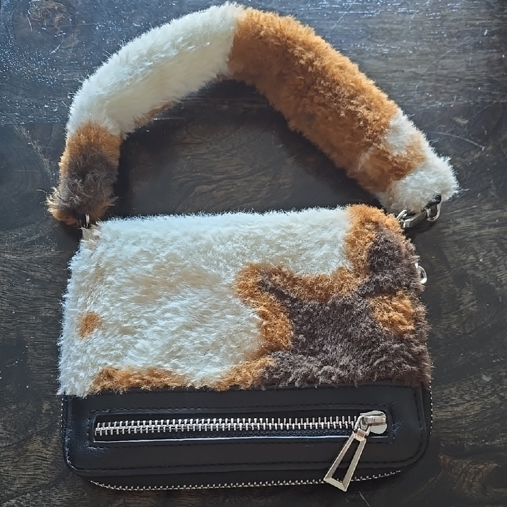 Chic Patchwork Faux Fur Mini Bag - image 1